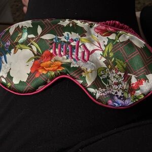 Floral Sleep Mask with Pink Trim